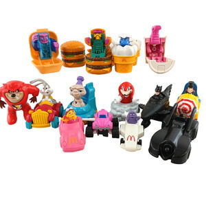 McDonalds Happy Meal Toy Lot of 17 Vintage Mixed Figures Cars Batman Disney Sega